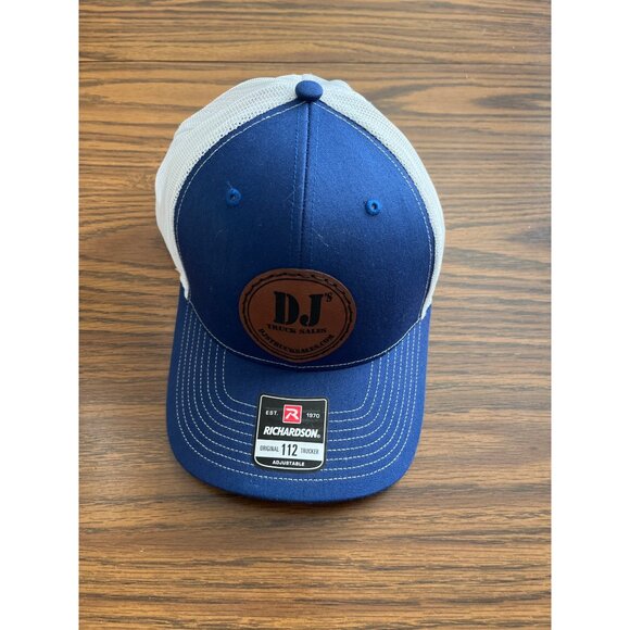 Richardson adjustable snap back blue white ball cap with DJ’s Truck Sales - Picture 1 of 6
